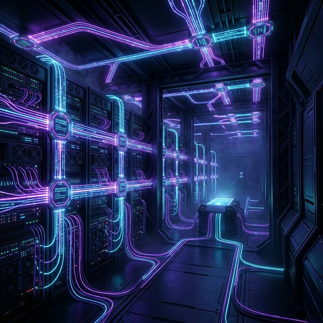 Sovereign AI Network Nodes Illustration